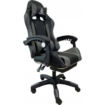 Herní křeslo Ecarla KO24SZ umělá kůže černo-šedé