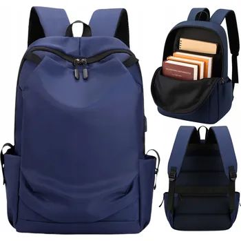 Školní batoh Imiti s více přihrádkami, modrý