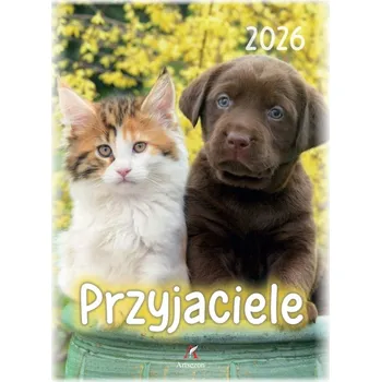 Obraz Nástěnný kalendář 2026 Přátelé 23x31cm kočky psi jmeniny