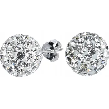 Náušnice NÁUŠNICE KULIČKY SWAROVSKI SE ZIRKONY, Puzety 9 mm