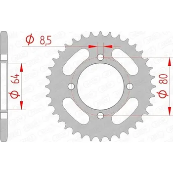Nářadí na motocykly Řetězové kolo AFAM 12101-48