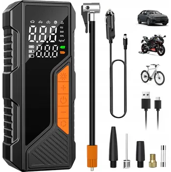 pumpička ELEKTRICKÁ BEZDRÁTOVÁ PUMPA NA KOLA KOMPRESOR S LCD DISPLEJEM 150 PSI