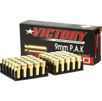 Pobjeda Victory startovací náboje 9 mm P.A.K 50 ks Příslušenství pro sportovní střelbu Pobjeda Victory startovací náboje 9 mm P.A.K 50 ks