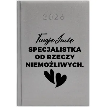 Kalendář Knižkový kalendář 2026 A5 stříbrný