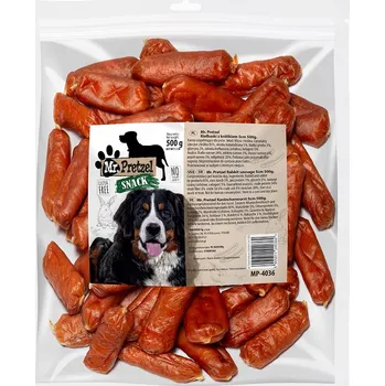 Pamlsek pro psa MR. PRETZEL KRÁLIČÍ PÁREČKY SERDELKI 5 CM 500G