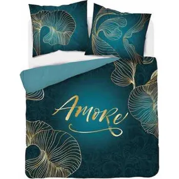 Povlečení Povlečení Holland Turquoise Amore, svatba dárek , 100% bavlna , 220x200 cm