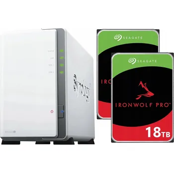 NAS server Synology Diskstation DS223j 36 TB (2x18 TB) Seagate IronWolf PRO