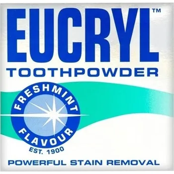 Přípravek na bělení zubů Mátový prášek na bělení zubů Toothpowder Freshmint Eucryl 50 g