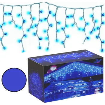 Vánoční dekorace Rampouchy FLASH světelný závěs LED 300 modré 12m RS-310B