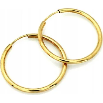 Náušnice Stříbrné náušnice 925 kolečka stříbrné pozlacené šarží průměr 25 mm