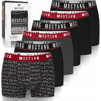 Boxerky Mustang Spodní Prádlo Boxerky černé, velikost XL