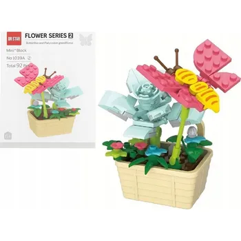 ostatní stavebnice MINI KREATIVNÍ STAVEBNICE PRO DĚTI KVĚTINY 3D RŮŽE 92 dílů 1039A-3