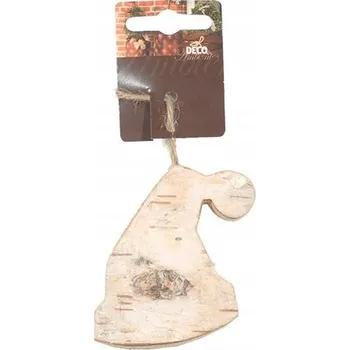 Vánoční dekorace Ozdoba na stromeček Vánoční čepice dřevěná vánoční dekorace 7 cm