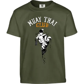 Pánská móda Tričko Muay Thai Club Druh: Dětské, Barva: Khaki, Velikost: 122-S