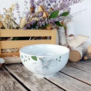 VITAL miska 14,5 cm, bílá květina B, Thun 1794 (Porcelánová miska 2. jakost)