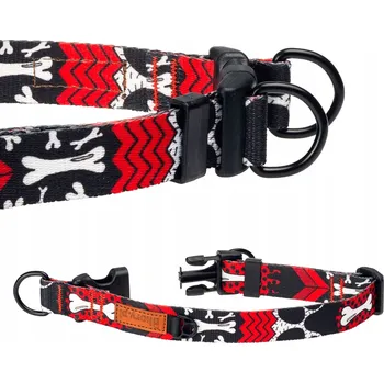 Obojek pro psa HRUBĚ TKANÁ OBOJEK s ochranou pro štěně XS 15 mm Ukory S KOSTKAMI