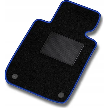 autokoberec Velurový koberec BASIC Fiat Scudo II 2006-2016, modré lemování