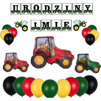 Balónek BALÓNKY sada na narozeniny FARMA TRAKTOR banner JMÉNO