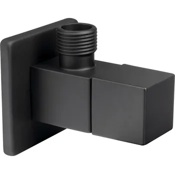AQUALINE Rohový ventil 1/2"x3/8", hranatý, černá mat 5318B