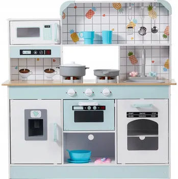 Dětská kuchyňka SucceBuy Dětská Kuchyňka Bílá 24ks Pro Děti od 3 Let Odolná
