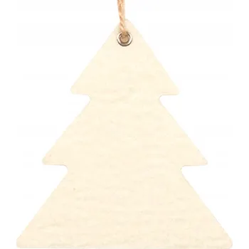 Vánoční dekorace Ozdoba na vánoční stromeček "Stromeček" filcová dekorace 11 cm přírodní