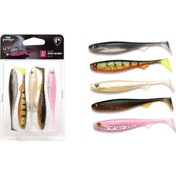 Umělá nástraha SADA 5 GUMOVÝCH NÁSTRAH SLICK SHAD UV FOX RAGE 7cm - NMC008