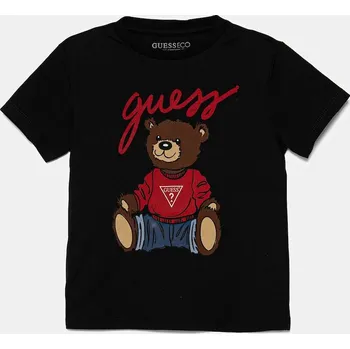 Dětské bavlněné tričko Guess H4BT01.I3Z14.PPYA černá 99X, vel. 88-96