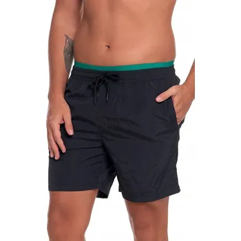 Pánské kraťasy PLAVKY KRAŤASY PLAVKOVÉ ŠORTKY PÁNSKÉ S KAPSY ČERNÉ MORAJ L