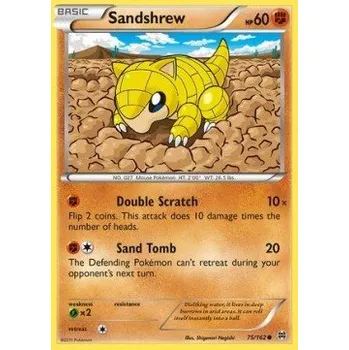 Sběratelská karetní hra Pokémon BKT 075/162 Sandshrew - BREAKthrough Stav: Good, Verze: NORMAL