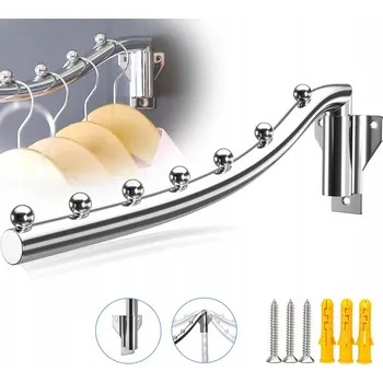 Věšák OBLOUKOVÝ VĚŠÁK 7 KULIČEK 40cm NA ZEĎ DO SKŘÍŇ LOŽNICE KOUPELNY