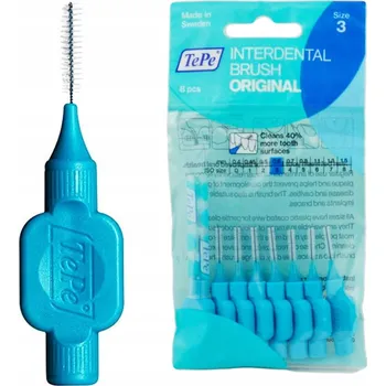 Zubní kartáček TePe Original mezizubní kartáčky z bioplastu 0,6 mm, modré, 8 ks