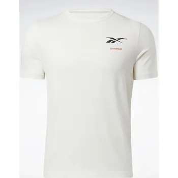 Pánské tričko Reebok Tričko Reebok Basketball Court Top T-Shirt HN5804 Bílé Volný Střih