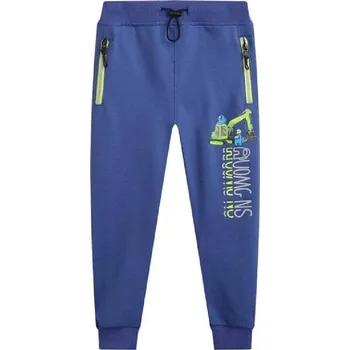 DĚTSKÉ TEPLÁKY S BAGREM DO GUMY NOVINKA Barva: Modrá, Velikost: 128