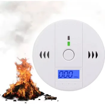 Detektor CO Detektor Oxidu Uhelnatého Certifikovaný bezdrátový hlásič oxidu uhelnatého s LCD displejem a alarmem