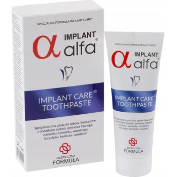 Dentální hygiena Zubní pasta pro péči o zuby a implantáty Alfa Implant Care 75 ml