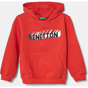 Chlapecká mikina Dětská bavlněná mikina United Colors of Benetton 3J68G2011.P.Seasonal červená 33X, vel. 90