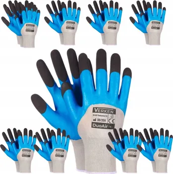 Pracovní rukavice 12x pracovní rukavice rukavice ODOLNÉ Silné Ochranné Konstrukce XL 10