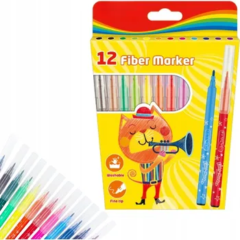 FIXY , ŠKOLNÍ FIXY POPISOVAČE 12 ks. SMĚS INTENZIVNÍCH BAREV