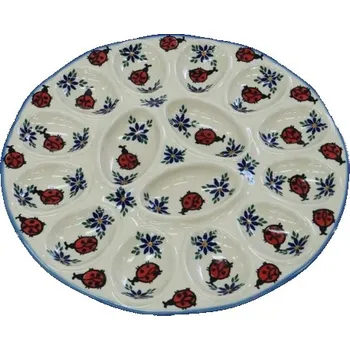 Talíř Keramický talíř na vejce Keramika Bolesławiec