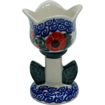 Svícen Keramický svícen tulipán Keramika Bolesławiec
