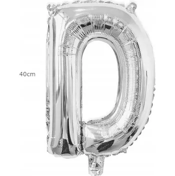 Balónek Fóliový balónek písmeno S STŘÍBRNÁ D narozeniny hélium 40 cm