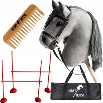 Hobby horsing HOBBY HORSE SET: KŮŇ NA TYČI A3 + 2x SKOKOVÁ PŘEKÁŽKA 120 CM + HŘEBEN