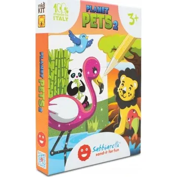 kreativní sada Pískové omalovánky Sabbiarelli Planet Pets 3+