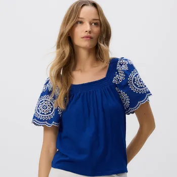 Dámské oblečení Reserved - LADIES` BLOUSE - tmavomodrá - 559GA-59X - 559GA-59X-S