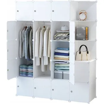 Šatní skříň Skříň Rexo Jednodveřová 147 x 183 x 47 cm bílá