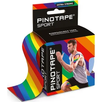 Tejpovací páska Pino Tape Pro Sport - Tejpovací náplasti pro kineziologické tejpování (5 cm x 5 m) duhová