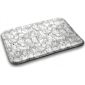 Koupelnová předložka Absorpční koupelnová předložka s motivem koček