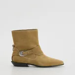 Reserved - Semišové kotníkové boty se sponou - béžová - 321FF-80X - 321FF-80X-41