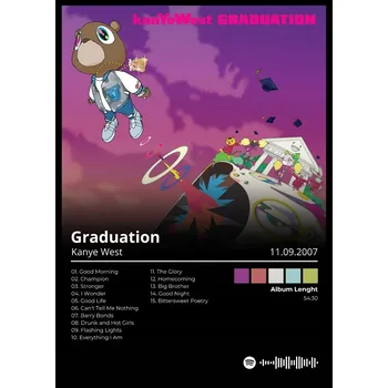 Obraz Dárek Plakát Kanye Westa pro přítele a přítelkyni, dekorace a ozdoba v rámečku.