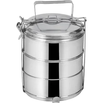 Jídlonosič Jídelní nerezový box na oběd, 3-patrový, 3x1,3 l